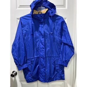 Cottage Essentials Blue Windbreaker Jacket Women Lightweight Outerwear
